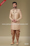 Designer Beige Color Banarsi Silk Sherwani PAWDAC1104