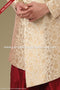 Designer Gold Color Silk Brocade Mens Indo Western PAWDAC1110