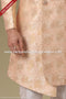 Designer Cream/Peach Color Silk Brocade Mens Indo Western PAWDAC1114