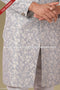 Designer Gray Color Jaquard Silk Brocade Mens Indo Western PAWDAC1126