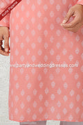 Designer Pink Color Handloom Silk Mens Kurta Pajama PAWDAC1170