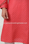 Designer Dark Pink Color Handloom Silk Mens Kurta Pajama PAWDAC1176