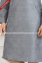 Designer Gray Color Jacquard Brocade Silk Mens Kurta Pajama PAWDAC1229