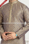 Designer Tussar Color Jacquard Brocade Silk Mens Kurta Pajama PAWDAC1232