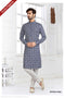 Designer Blue Color Printed Cotton Mens Kurta Pajama PAWDAC1246