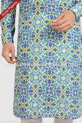 Designer Green/Multicolor Color Printed Cotton Mens Kurta Pajama PAWDAC1248