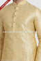 Designer Gold/Gold Color Art Silk Fabric Mens Kurta Pajama PAWDAC1264