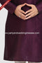 Designer Wine/Cream Color Art Silk Fabric Mens Kurta Pajama PAWDAC1267