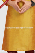 Designer Two-tone Fire/Maroon Color Art Silk Fabric Mens Kurta Pajama PAWDAC1282