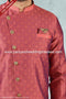 Designer Two-tone Color Jacquard Silk Brocade Mens Semi Indo Western PAWDAC1430