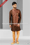 Designer Brown Color Plain & Printed Art Silk Mens Indo Western PAWDAC1437
