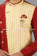 Designer Maroon Color Plain & Printed Art Silk Mens Indo Western PAWDAC1441