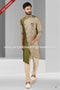 Designer Green Color Plain & Printed Art Silk Mens Indo Western PAWDAC1451
