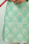 Designer Green Color Printed Art Silk Fabric Mens Kurta Pajama PAWDAC1470