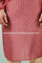 Designer Dark Pink Color Printed Art Silk Fabric Mens Kurta Pajama PAWDAC1487
