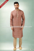 Designer Maroon Color Printed Art Silk Fabric Mens Kurta Pajama PAWDAC1490