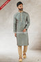 Designer Green Color Printed Art Silk Fabric Mens Kurta Pajama PAWDAC1491