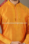Designer Fire Color Banarasi Art Silk Fabric Mens Kurta Pajama PAWDAC1507