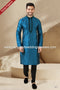 Designer Firozi Blue Color Banarasi Art Silk Fabric Mens Kurta Pajama PAWDAC1517