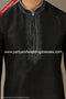Designer Black Color Banarasi Art Silk Fabric Mens Kurta Pajama PAWDAC1524