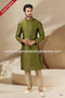 Designer Green Color Banarasi Art Silk Fabric Mens Kurta Pajama PAWDAC1526