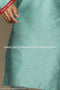 Designer Blue/Cream Color Jacquard Silk Brocade Fabric Mens Kurta Pajama PAWDAC1545