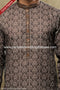 Designer Brown/Chikoo Color Cotton Fabric Mens Kurta Pajama PAWDAC1551