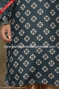 Designer Green/Chikoo Color Cotton Fabric Mens Kurta Pajama PAWDAC1559