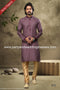 Designer Purple/Tusser Color Cotton Fabric Mens Kurta Pajama PAWDAC1561