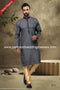 Designer Blue/Tusser Color Cotton Fabric Mens Kurta Pajama PAWDAC1562