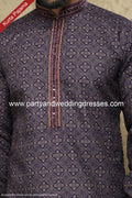 Designer Blue/Tusser Color Cotton Fabric Mens Kurta Pajama PAWDAC1564