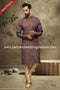 Designer Brown/Tusser Color Cotton Fabric Mens Kurta Pajama PAWDAC1567