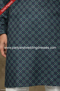 Designer Green/Cream Color Cotton Fabric Mens Kurta Pajama PAWDAC1569