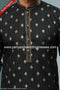 Designer Black/Chikoo Color Cotton Fabric Mens Kurta Pajama PAWDAC1582