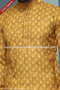 Designer Yellow/Gold Color Cotton Fabric Mens Kurta Pajama PAWDAC1593