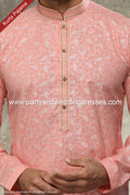 Designer Brown/Cream Color Cotton Fabric Mens Kurta Pajama PAWDAC1615