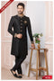 Designer Black/Black Color Banarasi Art Silk Mens Indo Western PAWDAC1672