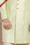 Designer Pista Green/Cream Color Art Silk Mens Indo Western PAWDAC1707
