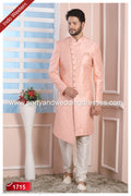 Designer Pink/Cream Color Art Silk Mens Indo Western PAWDAC1715
