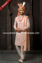 Designer Peach/Cream Color Georgette Fabric Mens Sherwani PAWDAC1721