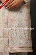 Designer Cream/Cream Color Georgette Fabric Mens Sherwani PAWDAC1725