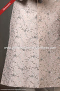 Designer Gray/Off-white Color Art Silk Fabric Mens Sherwani PAWDAC1729