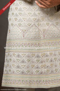 Designer Cream/Cream Color Art Silk Fabric Mens Sherwani PAWDAC1730