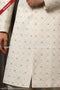 Designer Cream/Cream Color Georgette Fabric Mens Sherwani PAWDAC1732