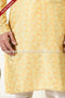 Designer Two-tone Yellow Green/Cream Color Jacquard Banarasi Silk Fabric Mens Kurta Pajama PAWDAC2026