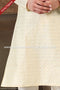 Designer Gold/Cream Color Jacquard Art Silk Fabric Mens Kurta Pajama PAWDAC2036