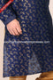 Designer Blue/Chikoo Color Jacquard Banarasi Silk Fabric Mens Kurta Pajama PAWDAC2049