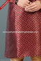Designer Maroon/Chikoo Color Jacquard Banarasi Silk Fabric Mens Kurta Pajama PAWDAC2054