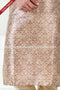 Designer Cream-Maroon/Gold Color Printed Banarasi Silk Fabric Mens Kurta Pajama PAWDAC2076
