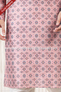 Designer Dark Pink/Purple Color Jacquard Banarasi Silk Fabric Mens Kurta Pajama PAWDAC2088